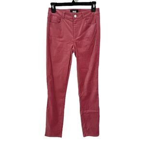 Paige Hoxton cropped Ankle Length high Rise velvet jeans dk pink size 25